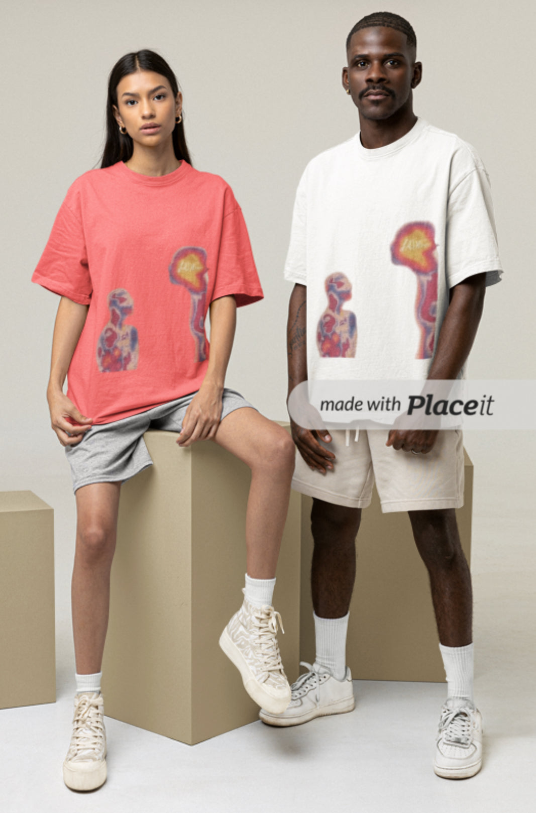 Thermal Figure Unisex Oversized Classic T-Shirt